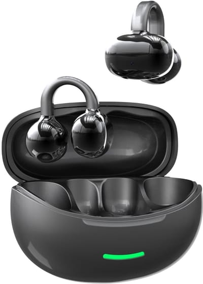 Draadloze oordopjes met Oorclip Zwart - Geschikt voor Apple en Android - Bluetooth 5.4 - Draadloze oortje Bluetooth - Sport Oordopjes - Bluetooth Oordopjes - Draadloze Oordopjes - Oortjes Draadloos - In-Ear Oordopjes - Model W18