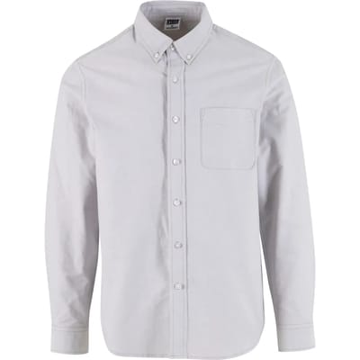 Urban Classics - Button Up Oxford Overhemd - S - Grijs