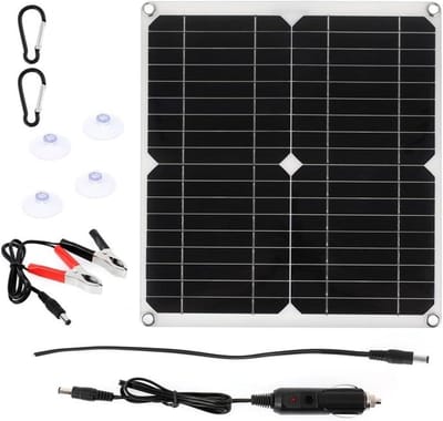 Zonnepaneel Kit - Draagbare Oplader - Energie Opwekken - Met Controller - 200W Vermogen - Zwart