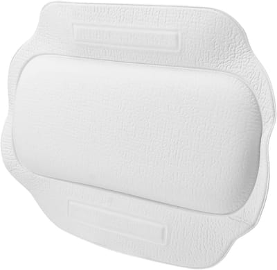 Badkussen Set - Badkuip Kussen - Ontspannen in bad - Sterke zuignappen - 34 x 25 cm - Wit