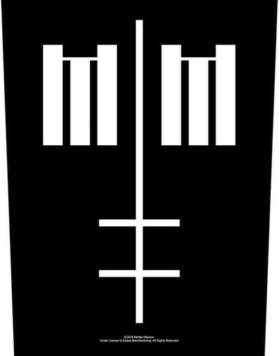 Marilyn Manson - Cross Logo Rugpatch - Zwart