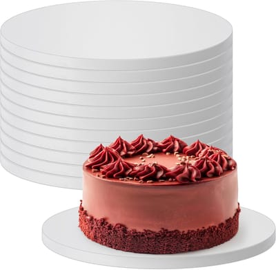 Dailygoods- Cake Borden 30 cm - 12 mm Dikke Cake Drum - Taartonderlegger - Multi Laags Geribbeld Karton - Glad en Vetbestendig - Stevige Basis voor Taartpresentaties - Taartkarton