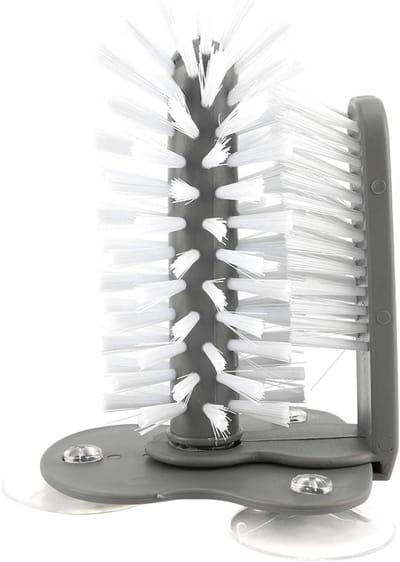 360 Graden Glazen Borstel voor Flessenreiniging - Suction Cups, Keuken en Bar Schoonmaaktools