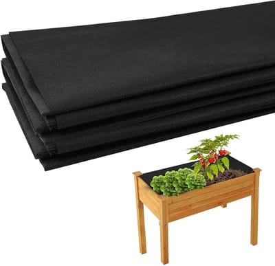 Verhoogd Tuinbed Liner - Plantenliner Bodemmat - Onkruid Vrij Houden - Niet-geweven Stof - 160 x 210 cm - Groen