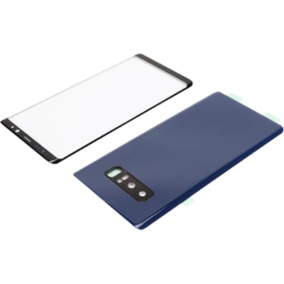Achterkant Glas Cover Vervangingskit voor Samsung Galaxy Note 8 Voorste Buitenkant Scherm Glas Cover Reparatiekit Blauw blauw