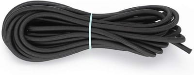 Allecta - Elastisch touw koord 7mm diameter, 10m lengte, sterke elasticiteit, zwart, voor kleding DIY, volwassenen en kinderen