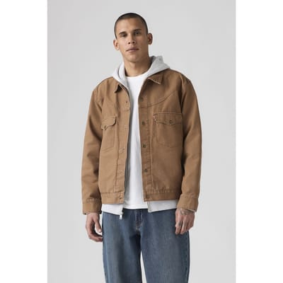 Levi's Western Shorthorn Trucker Jacket Brown Taglia: M | Giacche di jeans Outlet | Uomo | Marrone