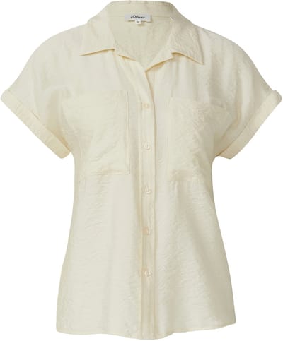 s.Oliver - female - Blouse van een gestructureerde viscosemix met opgestikte zak