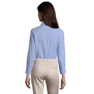 SOLS Dames/Dames Embassy Oxford zakelijke blouse met lange mouwen (Hemelsblauw)