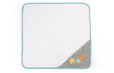 ML Poppen: BABYHANDDOEK grijs, voor de babypop 40cm, in plastic zakje met  kapstok, 3+