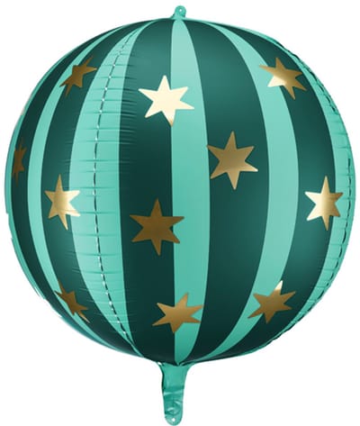 PartyDeco - Folieballon Starry Groen Circus - Ballon - Versiering - Verjaardag - Thema