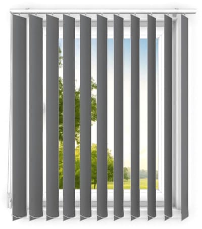 time4blinds - verticale lamellen - verduisterende lamellen voor kantoorwerkplekken en voor thuis - Slaapkamer Jaloezieën - Keuken Jaloezieën - 80x120 cm - Grijs