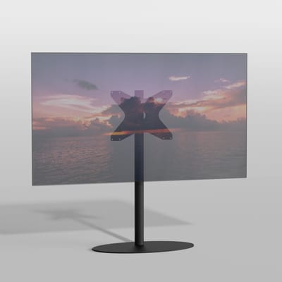 Cavus TV Vloerstatief ELLIPS - zwart - hoogte 100cm - VESA 400x300