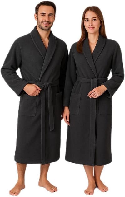 Luxe Katoenen Badjas met Sjaalkraag voor Dames en Heren - Comfortabele Sauna Badjas