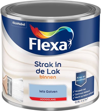 Flexa - Strak In De Lak Binnenlak Hoogglans - Iets Golven - Mengverf - 500 Ml