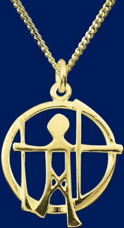 AuBor ®. Hanger. Goud. God van de jacht.