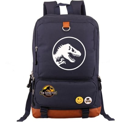 3-delige Schoolrugzakset voor Studenten Grote Capaciteit Oxford Stof Schooltas met Schouderband en Etui Jurassic world backpack blauw