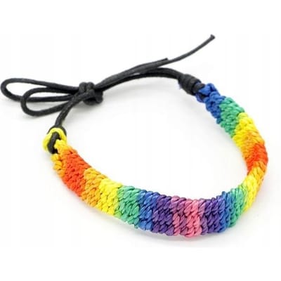 Regenboog Armband Aan Een Koord Regenboog Lgbt Koord Unisex black