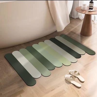 Zachte Wasachtige Kleur Klein Fris Badkamer Diatomeeënaarde Mat Toilet Absorberende Mat Antislip Huishoudelijk Toilet Tapijt 40 * 60cm