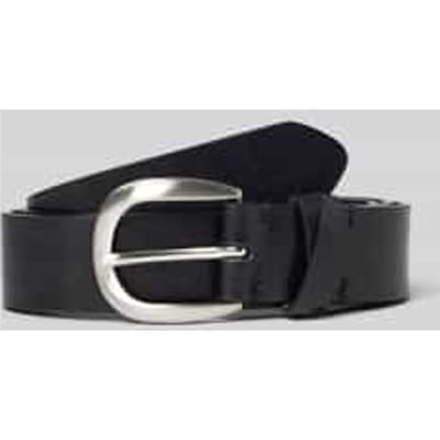 Tom Tailor - TTNANCY leren riem met afgeronde gesp - Maat 85 - black uni
