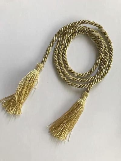 Gordijn Tiebacks - Kwastje Touw - Gordijnen Decoreren - Elegant Ontwerp - 110 cm Lengte - Oud Geel