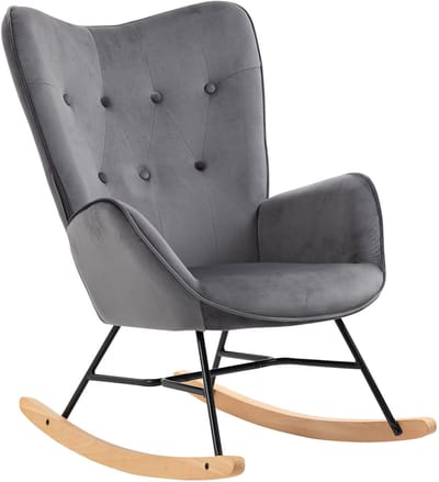MEUBLES COSY Schommelstoel-66x84x97cm-Schommelstoelen babykamer - Relaxstoel - Fauteuil - Voedingsstoel - Met kussen -in Moderne Look-Microfiber Stof