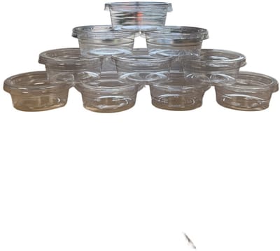 Sauscups 80ml Rond met Deksel – Transparante PET Sausbakjes – 100 Bakjes + 100 Deksels