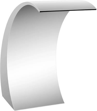 DIMICO - Watervalfontein RVS 30x60 cm – Watergordijn Mondstuk – Zilver – Zwembad & Vijver Waterval – Fontein – Corrosiebestendig