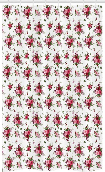 ABAKUHAUS Douchegordijn – 120x180 cm – Groen Roze Robijn, Polyester