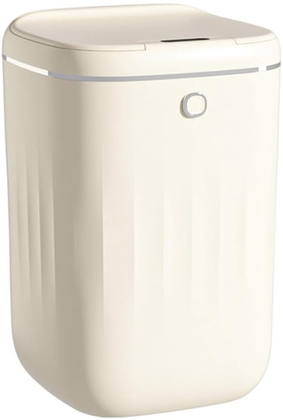 Automatische prullenbak met sensor, 20L, met deksel en batterij, ideaal voor keuken, badkamer en kantoor, ruimtebesparend en hygiënisch