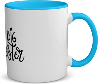 Akyol - big sister koffiemok - theemok - blauw - Zus - oudere zus - cadeau - verjaardag - oudere zus - familie - 350 ML inhoud