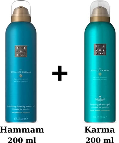 Rituals - Duo Set - Hammam Shower Gel 200 ml + Karma Shower Gel 200 ml - Douchegel - Doucheschuim