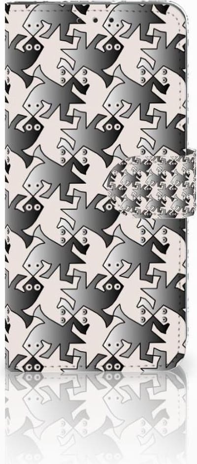 Motorola Moto G7 Power Telefoonhoesje met Pasjes Salamander Grey