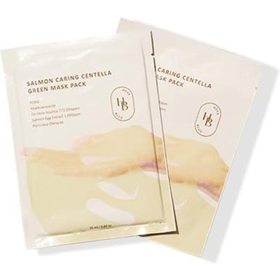 [HEVE BLUE] Salmon Caring Centella Green Mask Pack 25ml*7EA white
