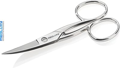 MEDLUXY® semi Pro - Nagelschaar - 10 cm - Gebogen Schaarbladen - Sterke Kwaliteit RVS