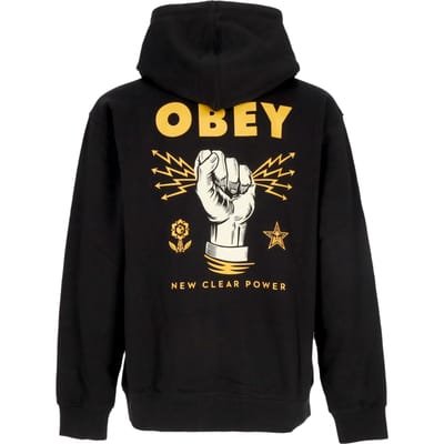 Lichtgewicht sweatshirt met capuchon voor heren New Clear Power Hoodie Fleece Zwart