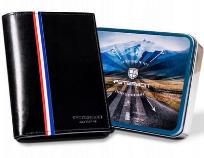 Peterson - Groot Leren Herenportefeuille - RFID Blocking - Zonder Sluiting