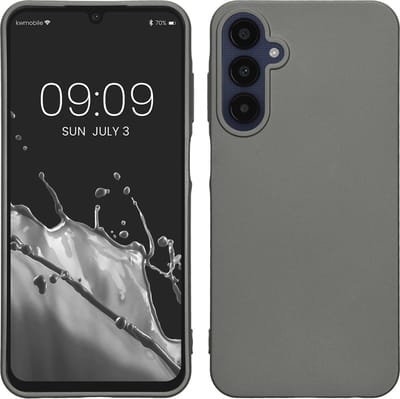 kwmobile telefoonhoesje geschikt voor Samsung Galaxy A25 - Hoesje voor smartphone - Back cover in metallic grijs