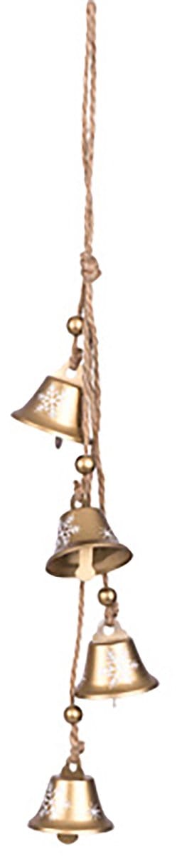 ARTYFETES - Gouden Klokjes Hanger 42 cm met Witte Sneeuwvlokken