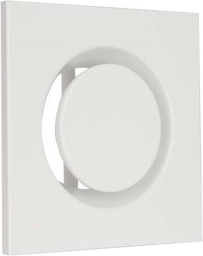 Ventilatieventiel toevoer metaal vierkant Ø100 mm wit met klemveren - DVSQ-P100