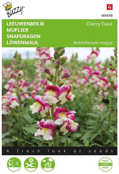 Buzzy - Zaden antirrhinum leeuwenbekje cherry twist 0.05 gram
