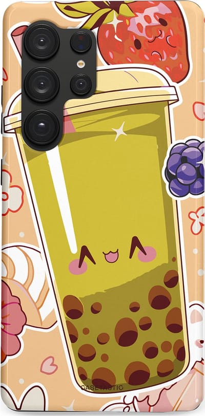 Casetastic Hoesje Geschikt voor Samsung S25 Ultra - Stijlvolle Beschermende Duo-layer Case - Bubbelpret