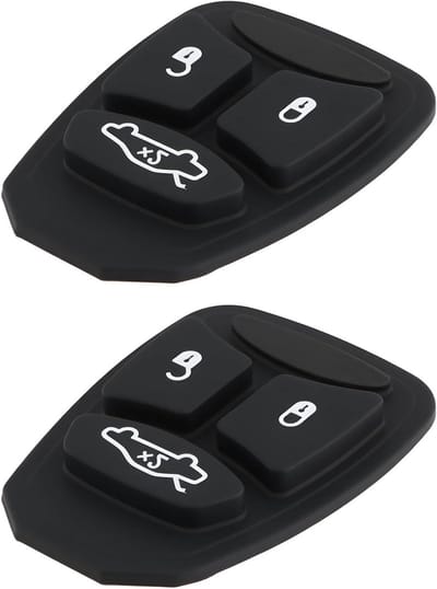 Dailygoods- Autosleutel Pads 2 Stuks - Rubber - Compatibel met Chrysler 300C/Dodge/Jeep - Nauwkeurig Passend Ontwerp - Duurzaam Materiaal - Eenvoudige Installatie - Sleutelpads