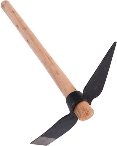 Tuin Pikhouweel - Handgereedschap - Bodem Bewerken - Geïntegreerd Ontwerp - 40 cm - Houtkleurig
