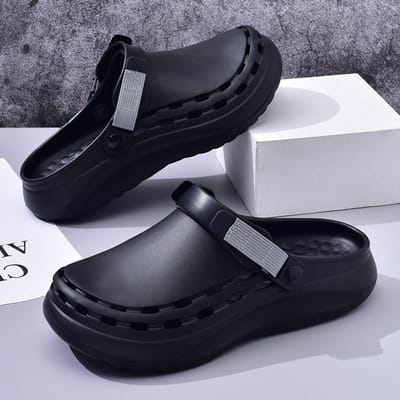 Sneldrogende EVA Effen Kleur Heren Sandalen Mode Trendy Lichtgewicht Outdoor Reisbenodigdheden Strand Schoenen Casual Heren Slippers 40-41