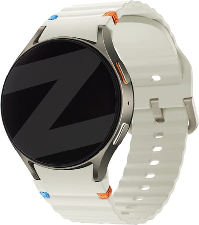 Bandz Siliconen Wave bandje 'Easy fit' - Geschikt voor Samsung Galaxy Watch 7 (40 & 44mm) / Galaxy Watch 6 Classic (43 & 47mm) / Galaxy Watch 5 (Pro) / Galaxy Watch 4 (Classic) / Galaxy Watch FE (sterrenlicht)
