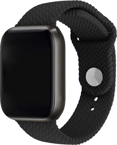 Innerlight® Woven+ - Zwart Geweven - 38/40/41mm - Siliconen bandje geschikt voor Apple Watch - Geschikt als Apple watch bandje voor Series 1/2/3/4/5/6/7/8/9/ 10 42mm/ 11 42mm/SE