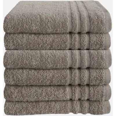 Byrklund Handdoek - Set van 6 - Hotelkwaliteit - 100% katoen (BCI) - 500 g/m² - 50x100 cm - Taupe