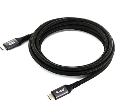 USB-kabel 2 meter USB4 Gen 2x2 USB C Zwart