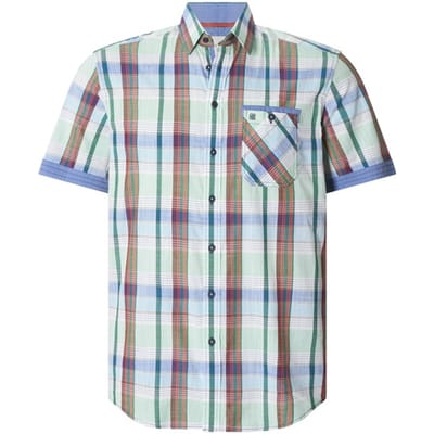 Babista herren Overhemd Met Korte Mouwen - 39/40 - groen - Plus Size